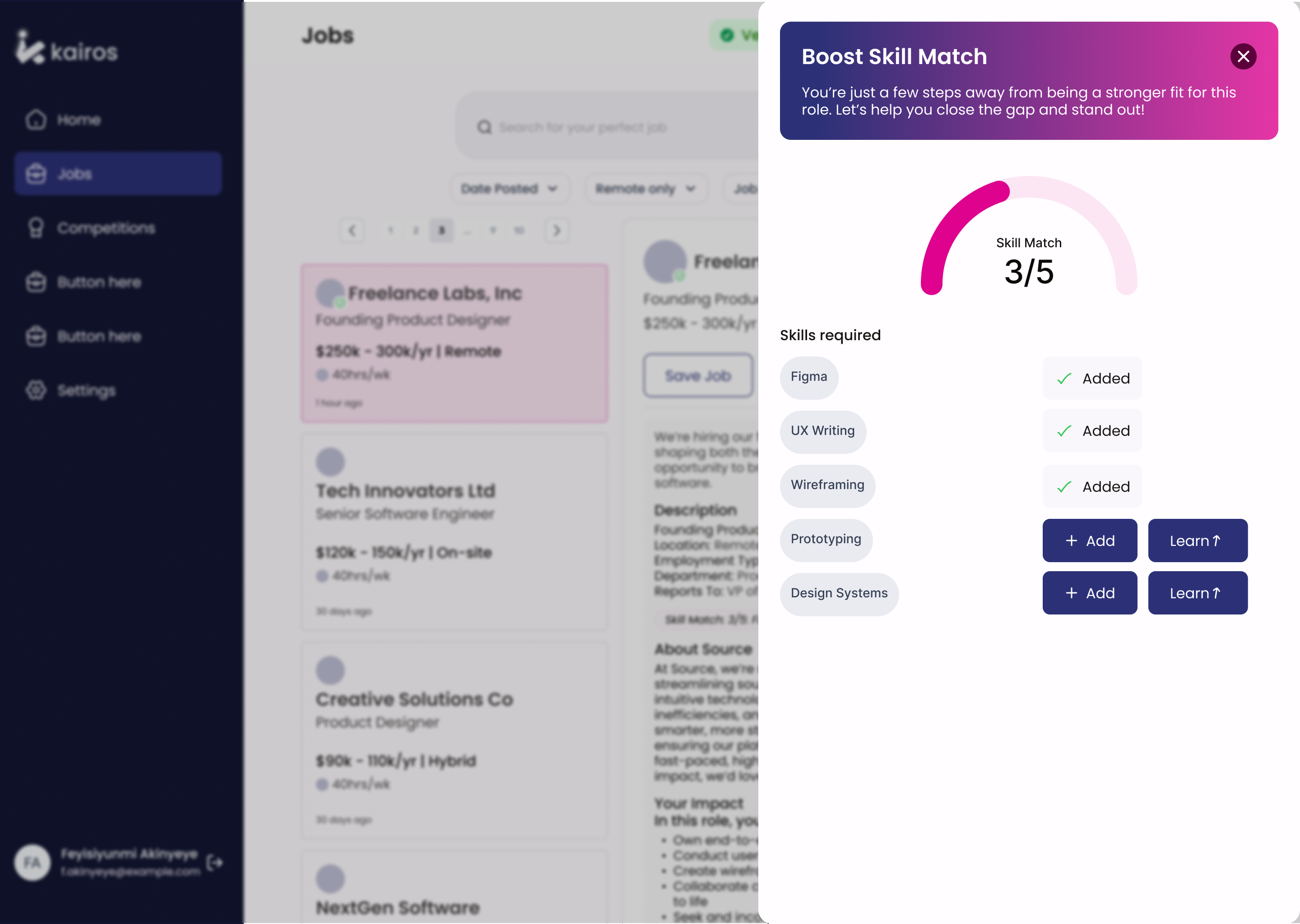 Kairos Skill Match - AI-powered skill matching